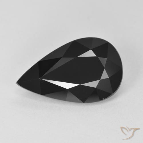 6.08ct Natürlicher Schörl Turmalin, Birnenform, Lichtundurchlässig