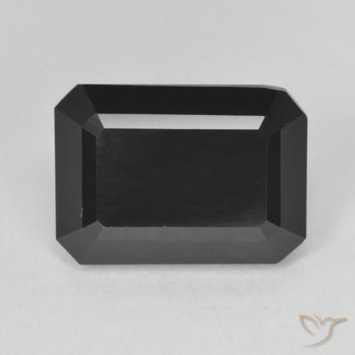 8.59ct Natürlicher Schörl Turmalin, Smaragdschliff, Lichtundurchlässig