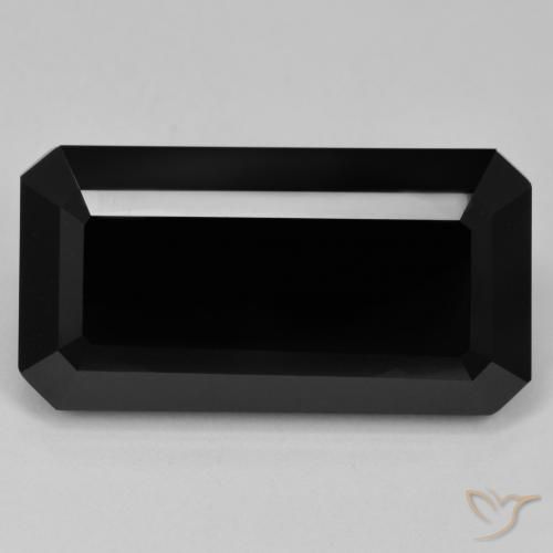 38.28ct Natürlicher Schörl Turmalin, Smaragdschliff, Lichtundurchlässig