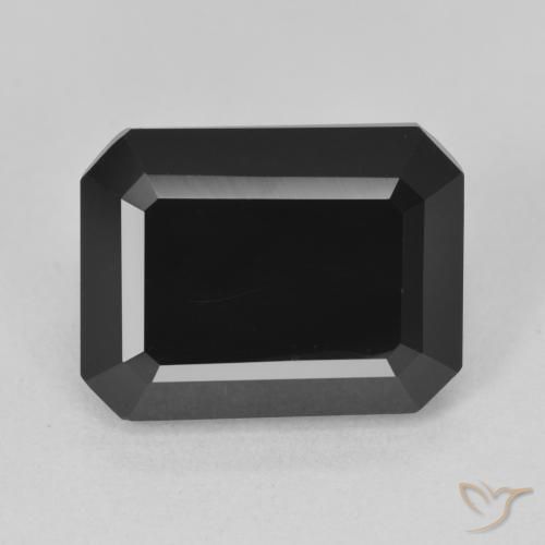 7.55ct Natürlicher Schörl Turmalin, Smaragdschliff, Lichtundurchlässig