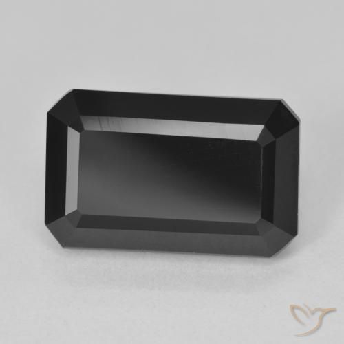 11.73ct Natürlicher Schörl Turmalin, Smaragdschliff, Lichtundurchlässig