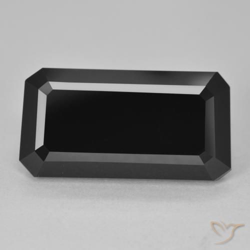15.04ct Natürlicher Schörl Turmalin, Smaragdschliff, Lichtundurchlässig