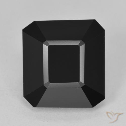 7.69ct Natürlicher Schörl Turmalin, Smaragdschliff, Lichtundurchlässig