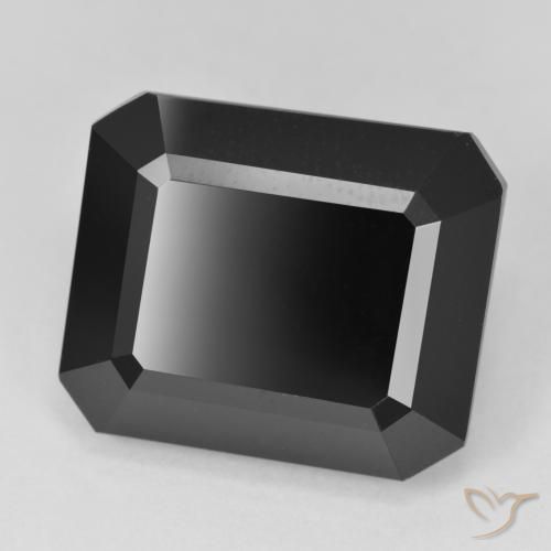 17.58ct Natürlicher Schörl Turmalin, Smaragdschliff, Lichtundurchlässig