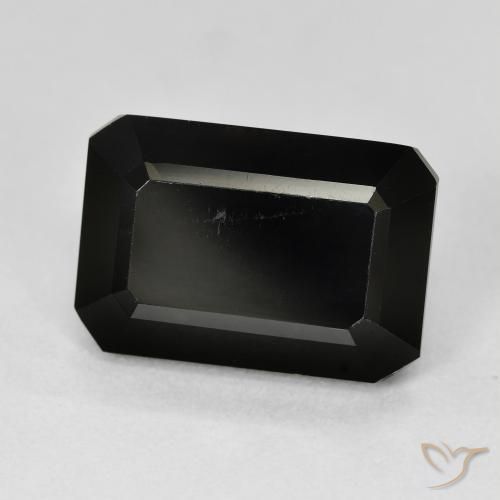 8.83ct Natürlicher Schörl Turmalin, Smaragdschliff, Lichtundurchlässig