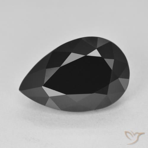 10.52ct Natürlicher Schörl Turmalin, Birnenform, Lichtundurchlässig