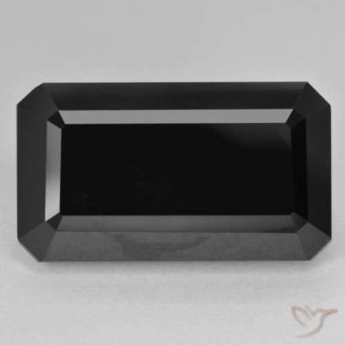 37.58ct Natürlicher Schörl Turmalin, Smaragdschliff, Lichtundurchlässig