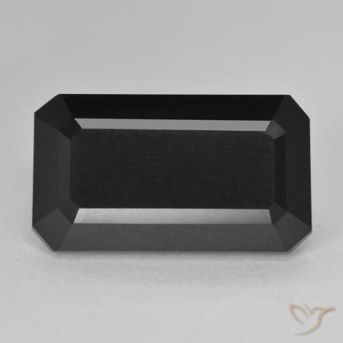 14.51ct Natürlicher Schörl Turmalin, Smaragdschliff, Lichtundurchlässig