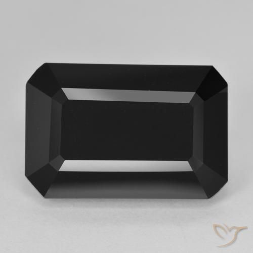 17.95ct Natürlicher Schörl Turmalin, Smaragdschliff, Lichtundurchlässig