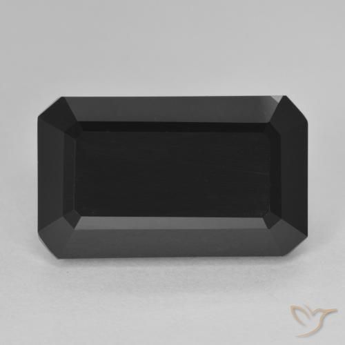 14.62ct Natürlicher Schörl Turmalin, Smaragdschliff, Lichtundurchlässig