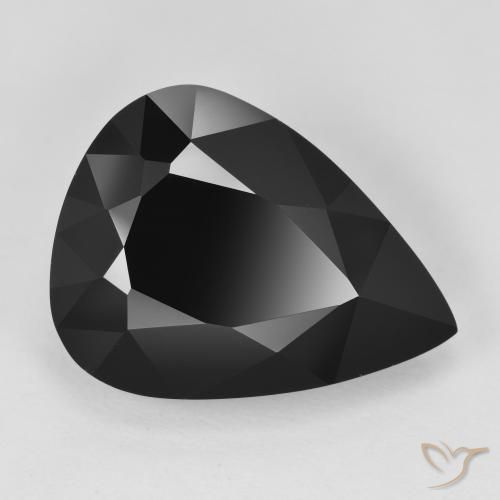 14.24ct Natürlicher Schörl Turmalin, Birnenform, Lichtundurchlässig