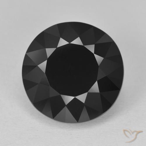 6.30ct Natürlicher Schörl Turmalin, Runden, Lichtundurchlässig