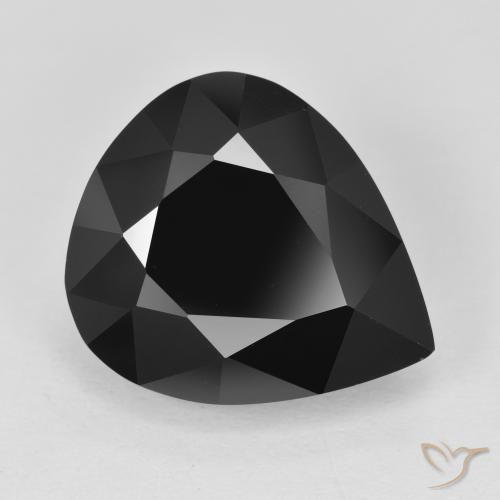 11.01ct Natürlicher Schörl Turmalin, Birnenform, Lichtundurchlässig