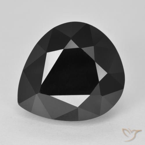 14.45ct Natürlicher Schörl Turmalin, Birnenform, Lichtundurchlässig