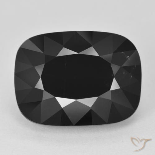 12.55ct Natürlicher Schörl Turmalin, Kissen, Lichtundurchlässig