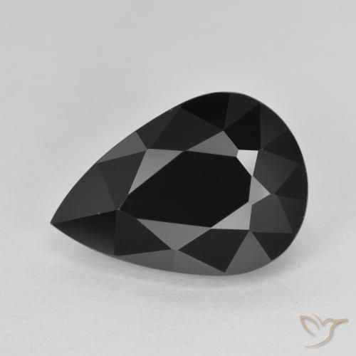 7.64ct Natürlicher Schörl Turmalin, Birnenform, Lichtundurchlässig