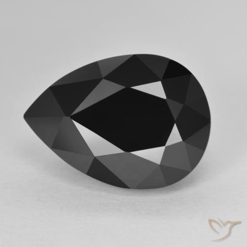 10.65ct Natürlicher Schörl Turmalin, Birnenform, Lichtundurchlässig