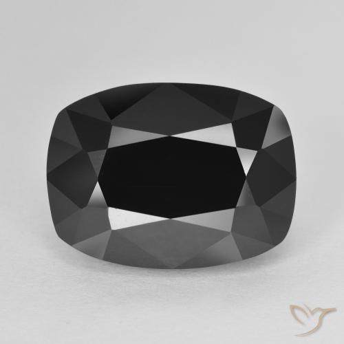 12.24ct Natürlicher Schörl Turmalin, Kissen, Lichtundurchlässig, Photo A