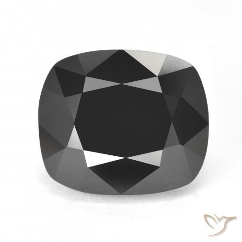 12.28ct Natürlicher Schörl Turmalin, Kissen, Lichtundurchlässig
