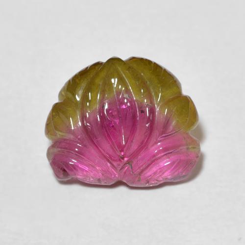 3.93ct Natürlicher Zweifarbig Turmalin, Fantasie, Transparent