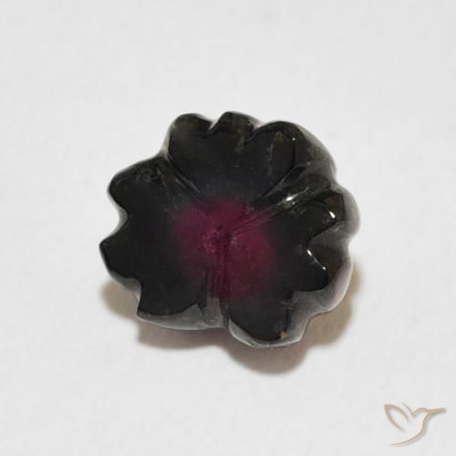 9,17 ctw natürlicher tiefrot Turmalin, Blumen-Schliff, Transparent