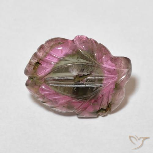 9,17 ctw natürlicher Mehrfarbig Turmalin, Blumen-Schliff, Transparent