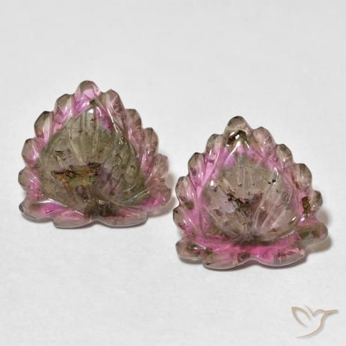 9.61ctw Natürlicher Mehrfarbig Turmalin, Blumen-Schliff, Transparent