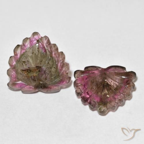 9.61 ct natürliche Mehrfarbig Turmalin-Edelsteine, Blumen-Schliff, Transparent