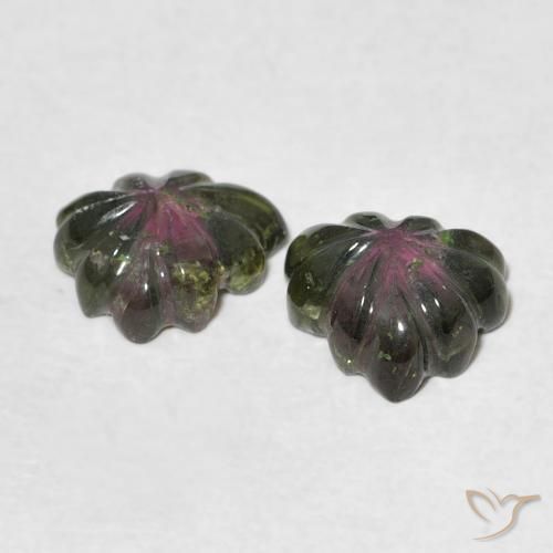 2.65 ct natürliche Mehrfarbig Turmalin-Edelsteine, Blumen-Schliff, Transparent