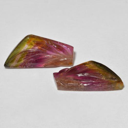 11.78 ct natürliche Mehrfarbig Turmalin-Edelsteine, Fantasie, Transparent
