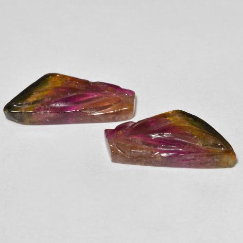 11.78 ct natürliche Mehrfarbig Turmalin-Edelsteine, Fantasie, Transparent