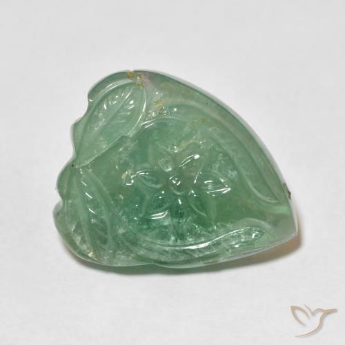 9,17 ctw natürlicher Helle Minze Turmalin, Blumen-Schliff, Transparent