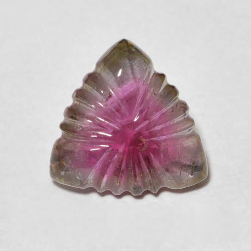 4.18ct Natürlicher Mehrfarbig Turmalin, Blumen-Schliff, Transparent
