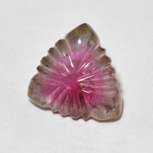 9,17 ctw natürlicher Mehrfarbig Turmalin, Blumen-Schliff, Transparent