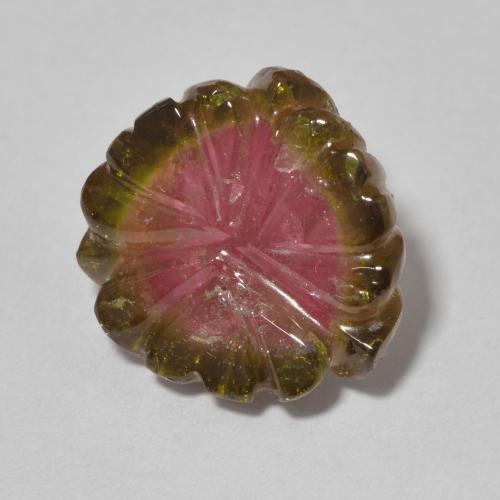 9,17 ctw natürlicher Wassermelone Turmalin, Blumen-Schliff, Transparent