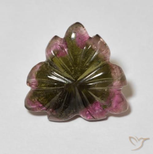 5.01ct Natürlicher Mehrfarbig Turmalin, Blumen-Schliff, Transparent