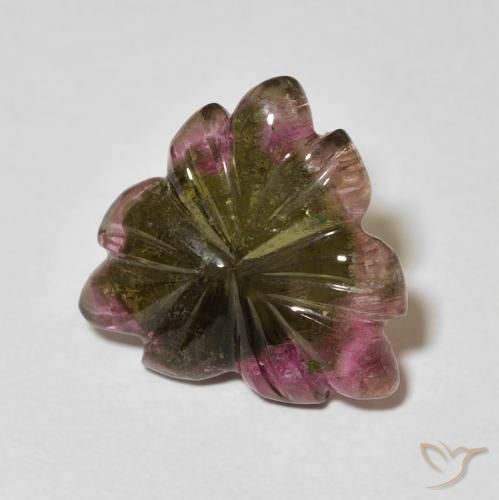 9,17 ctw natürlicher Mehrfarbig Turmalin, Blumen-Schliff, Transparent
