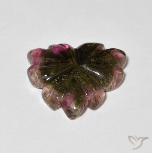 9,17 ctw natürlicher Mehrfarbig Turmalin, Blumen-Schliff, Transparent