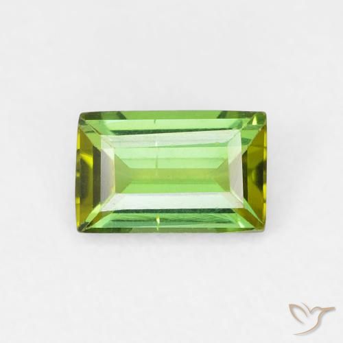 0.67ct Natürlicher Erdiges Grün Turmalin, Baguette, VVS-VS