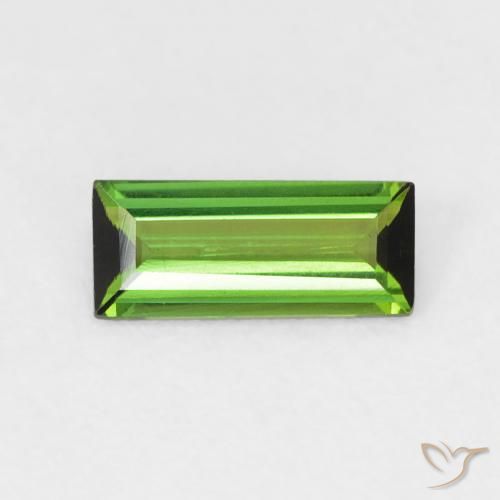 0.52ct Natürlicher Mittelgrün Turmalin, Baguette, VVS-VS