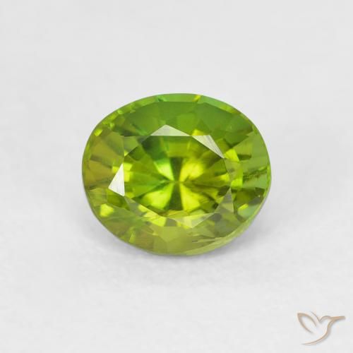 0.73ct Natürlicher Lebendiges grün Turmalin, Oval, VVS-VS