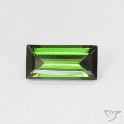 0.91ct Natürlicher Erdiges Grün Turmalin, Baguette, VVS-VS
