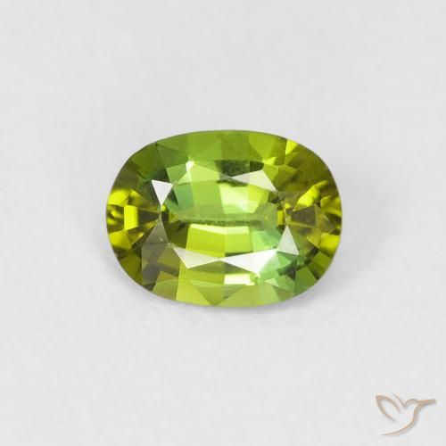 0.45ct Natürlicher Mittelgrün Turmalin, Oval, VVS