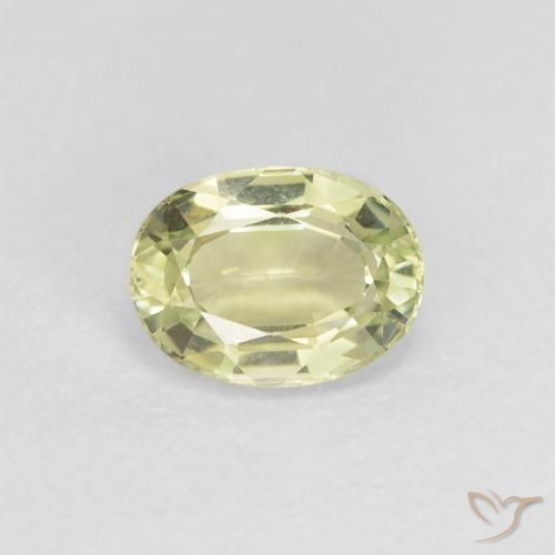 0.81ct Natürlicher Helles Birnengrün Turmalin, Oval, VVS
