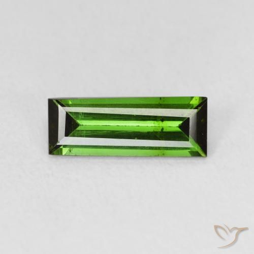 1.08ct Natürlicher Medium Dark-Green Turmalin, Baguette, VS