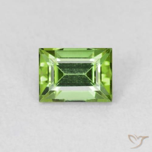 0.50ct Natürlicher tiefgrün Turmalin, Baguette, VVS-VS