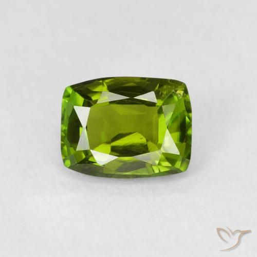 0.74ct Natürlicher Mittelgrün Turmalin, Kissen, VVS-VS