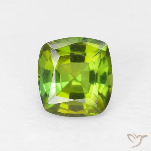 0.66ct Natürlicher Lebendiges grün Turmalin, Kissen, VVS-VS