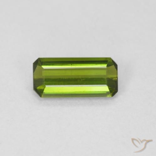 0.59ct Natürlicher Mittelgrün Turmalin, Smaragdschliff, VVS
