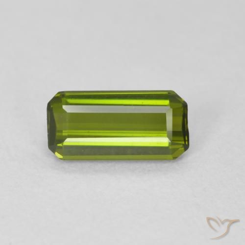 0.74ct Natürlicher Waldgrün Turmalin, Smaragdschliff, VVS